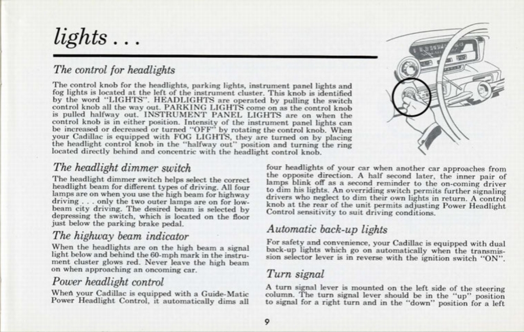 1960 Cadillac Owners Manual Page 18